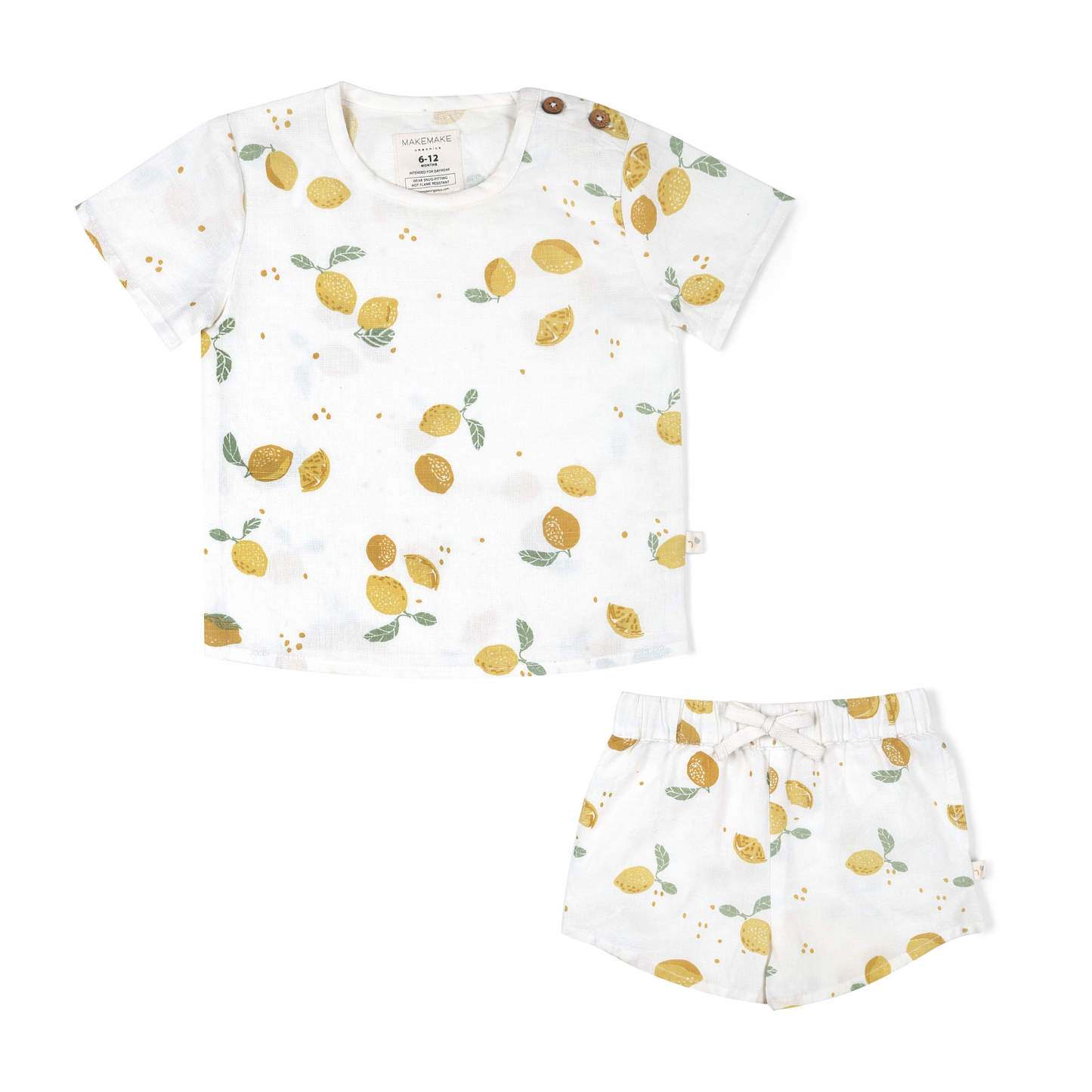 Organic Citron Top and Shorts Set