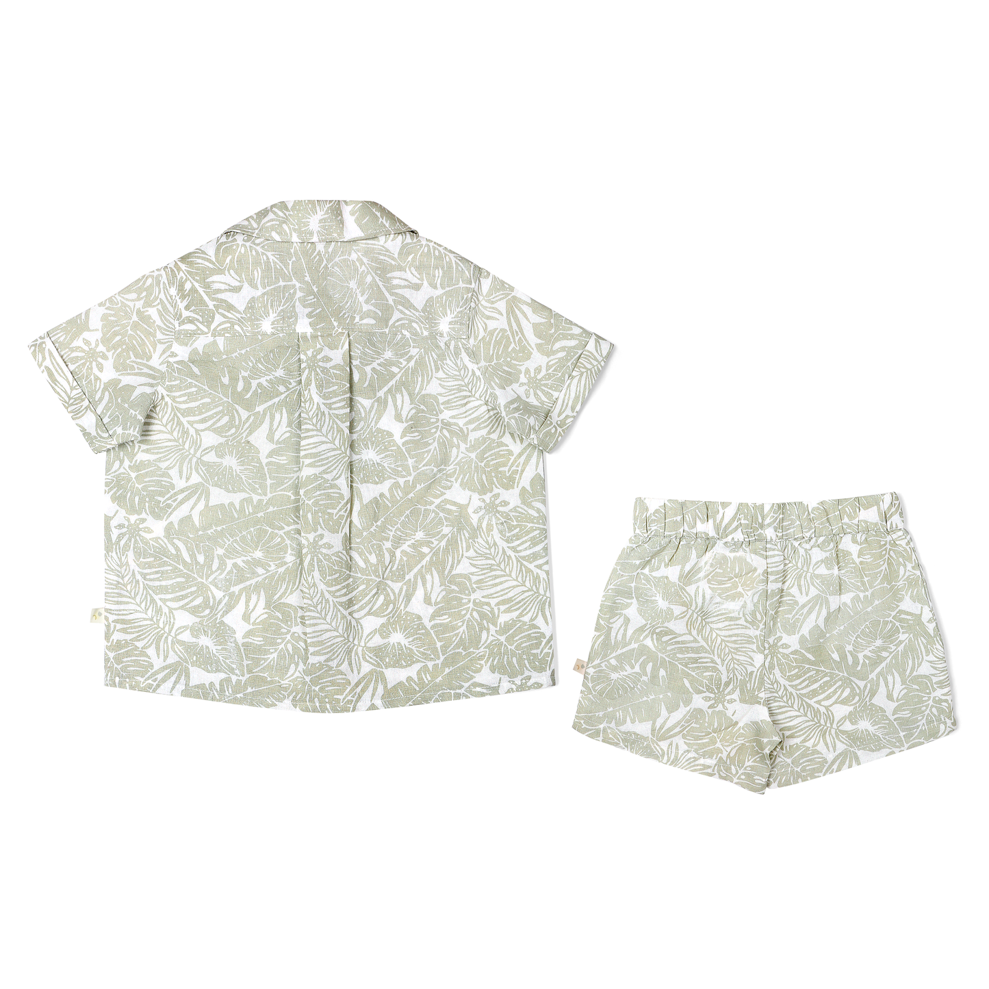 Organic Palm Shirt and Shorts Set