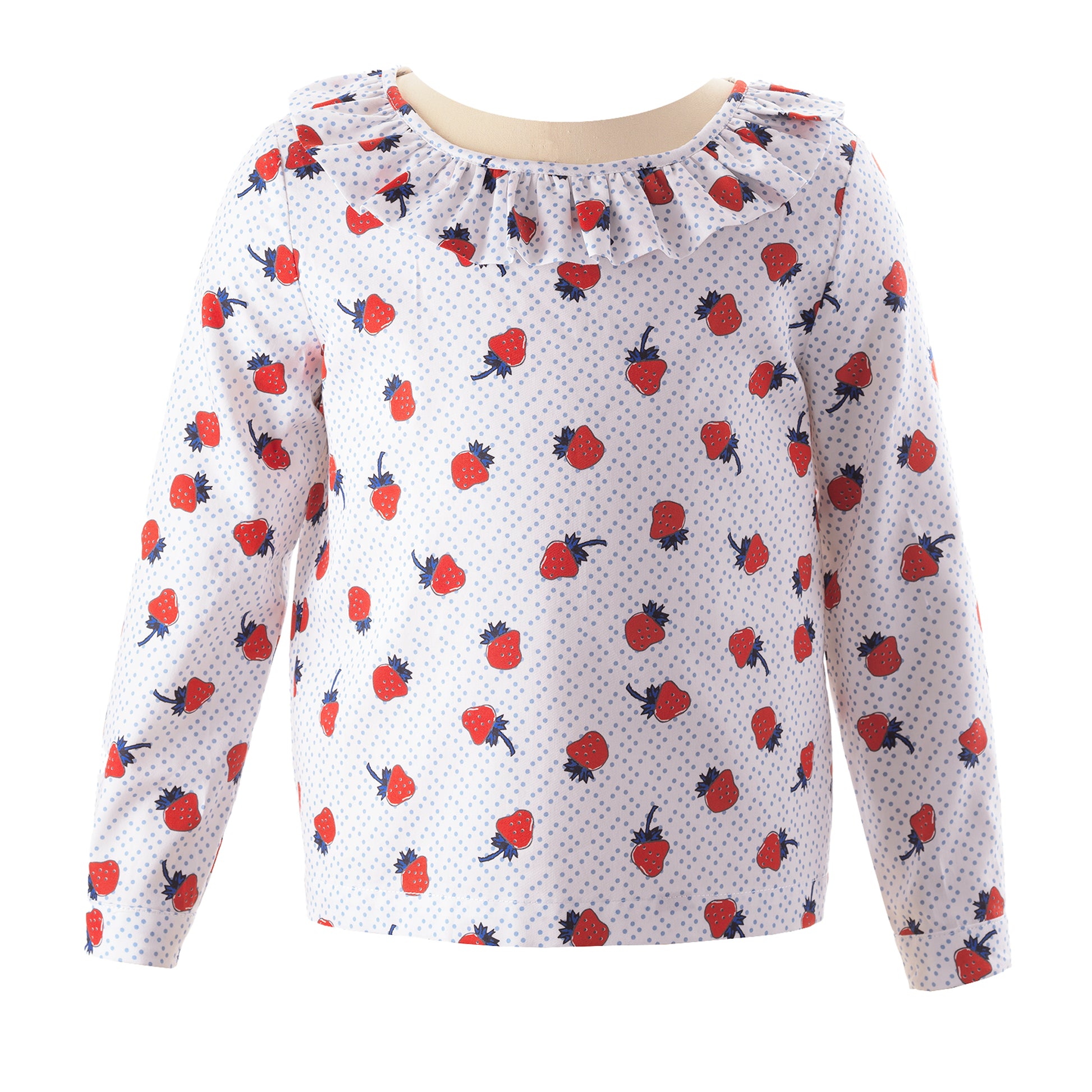 Strawberry frill blouse