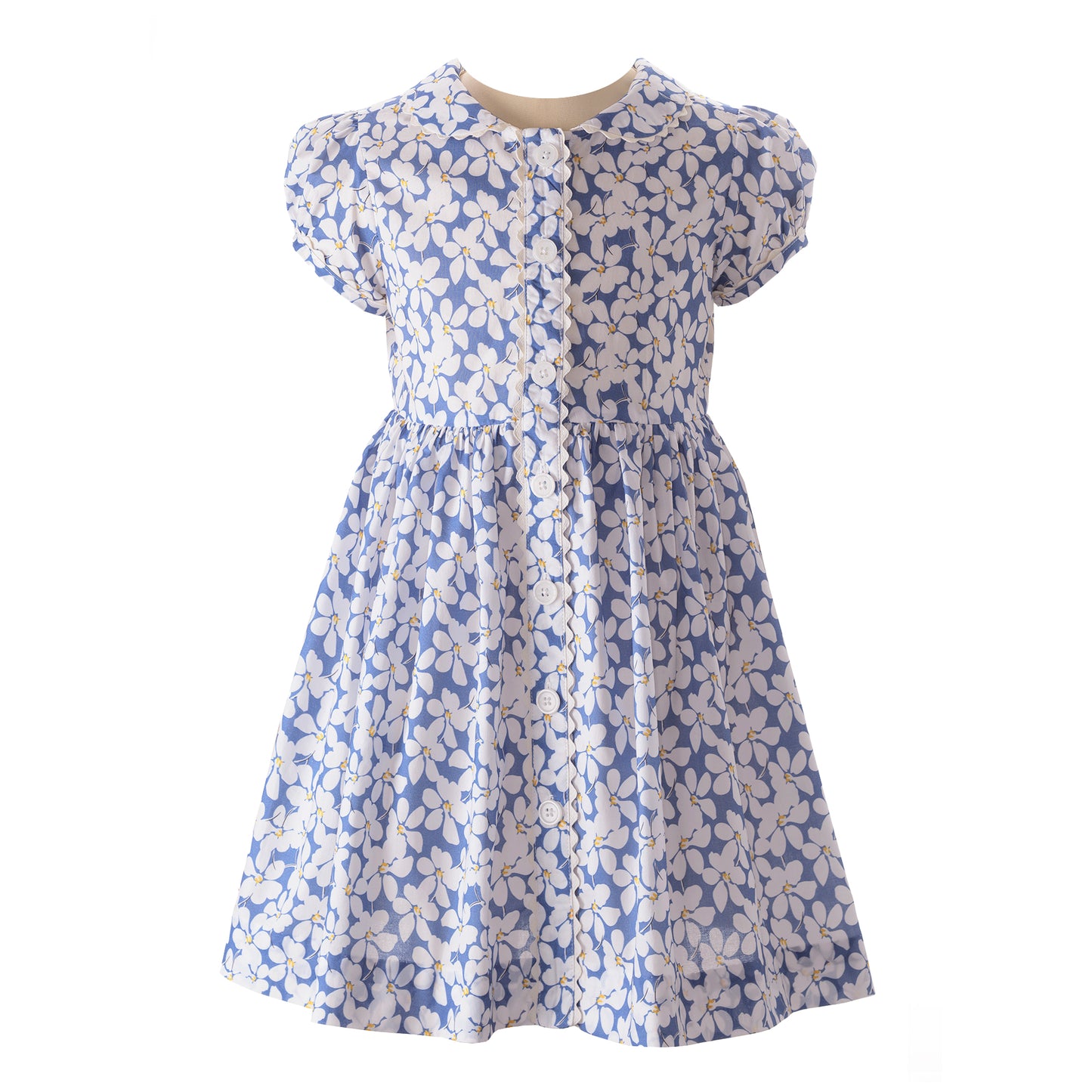 Floral button front dress