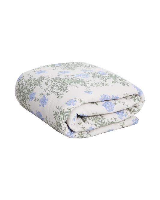 Muslin Filled Blanket in Plumbago