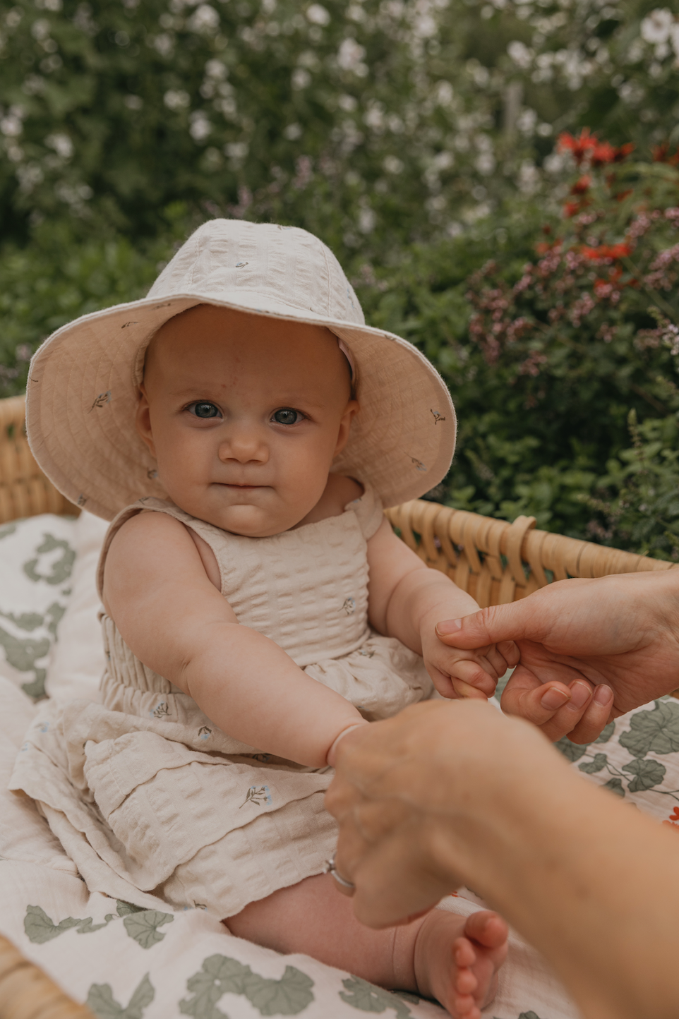 Grace Seersucker Sun Hat