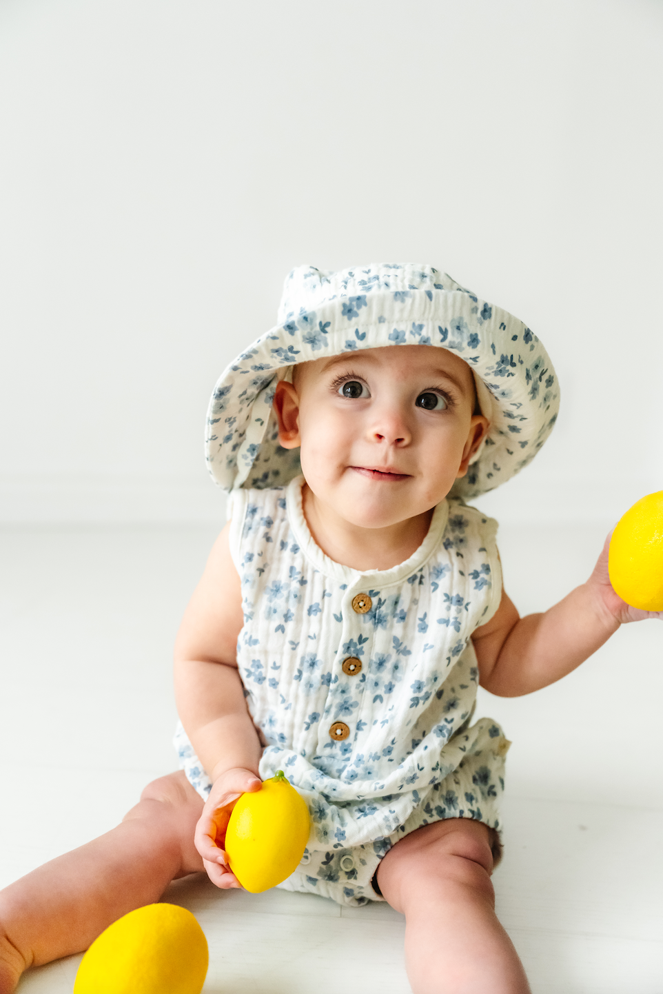 Organic Floral Bucket Sun Hat