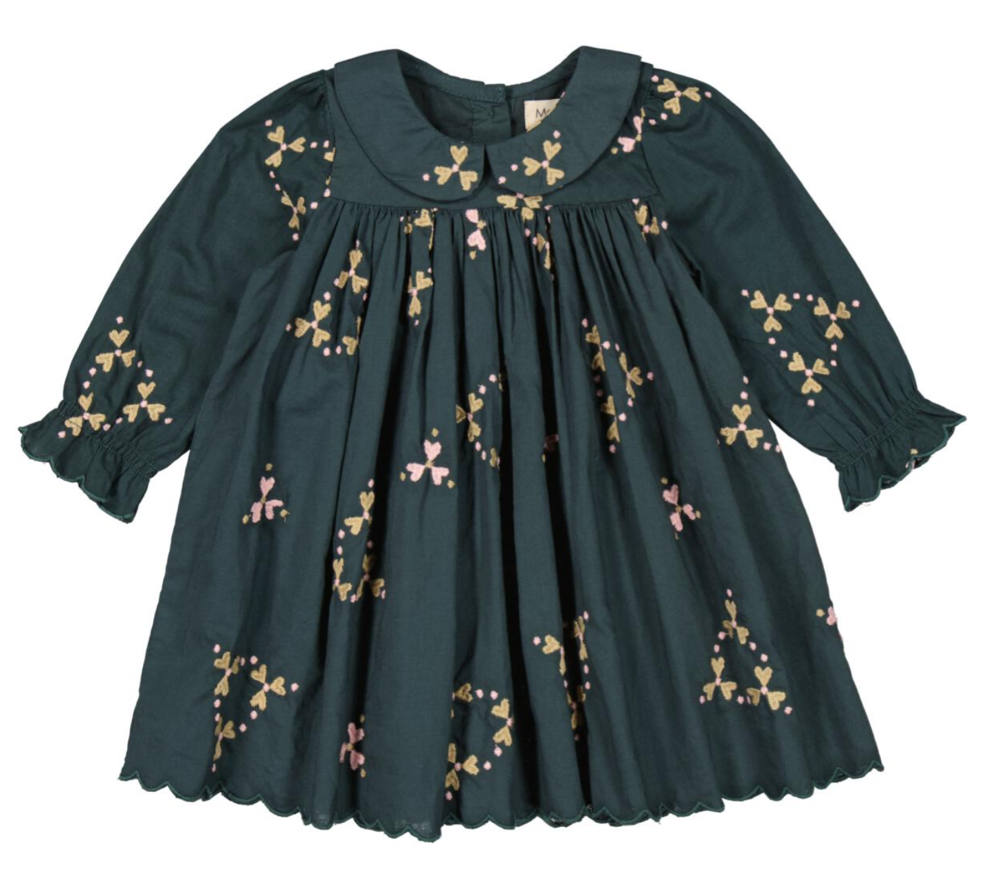 Dulla Scallop Dress, Forest Hearts