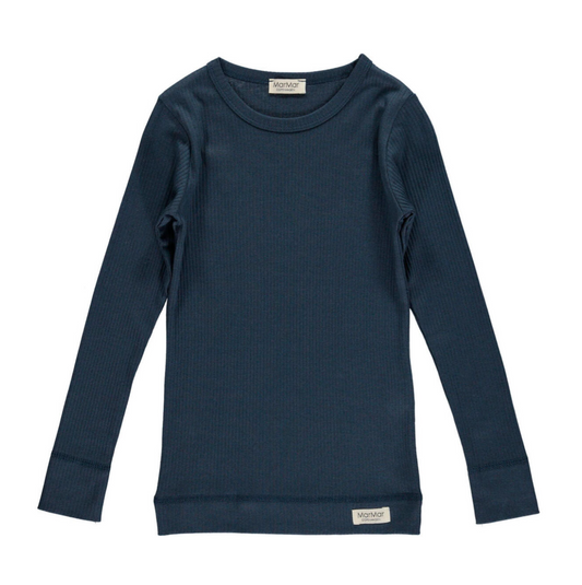 Ribbed Long Sleeve, Navy