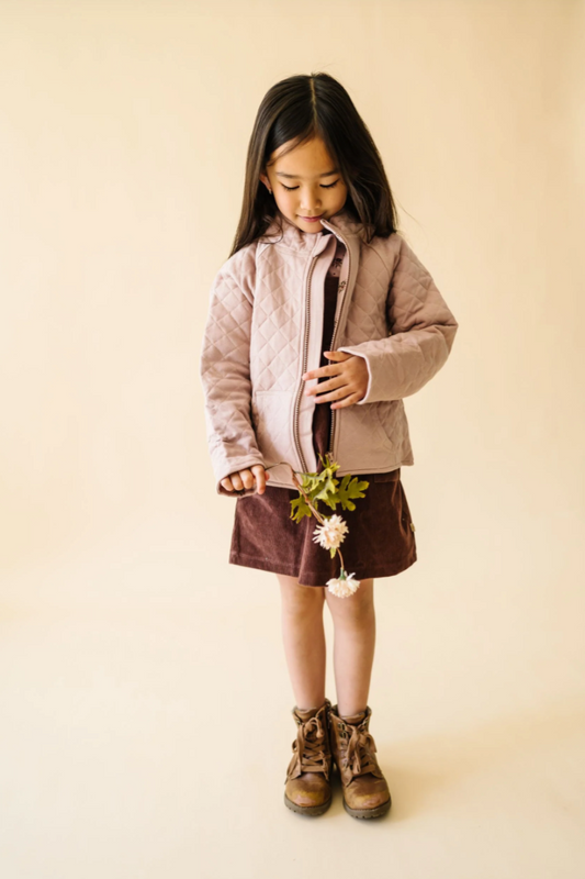 Organic Quilted Jacket, Rose