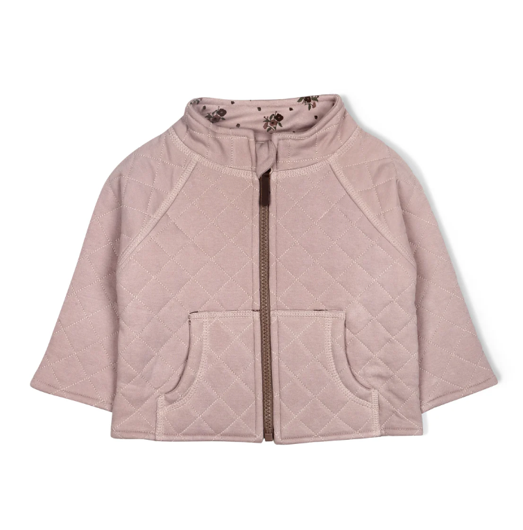 Organic Quilted Jacket, Rose