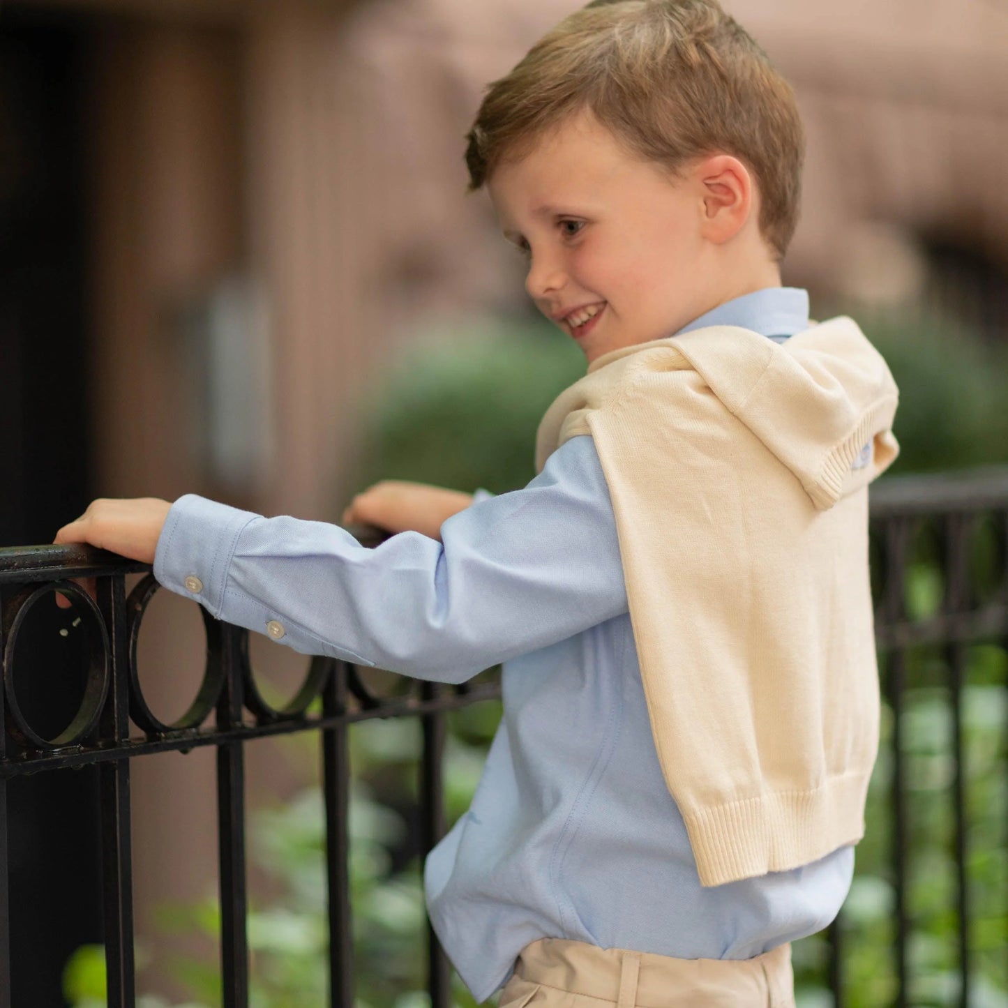 Crewneck sweater on toddler boy