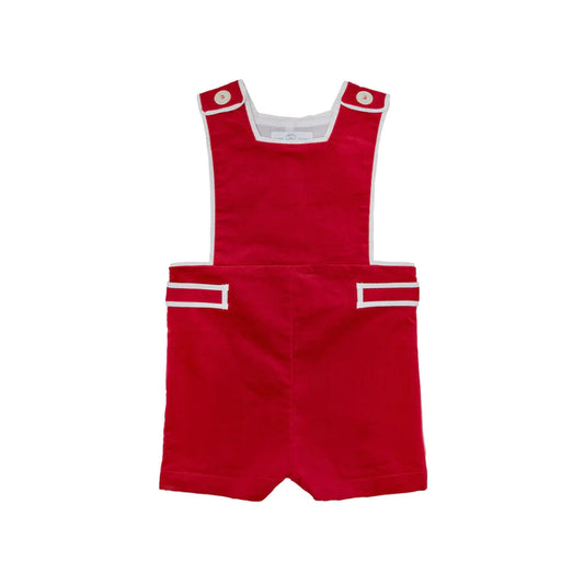 Red romper front view